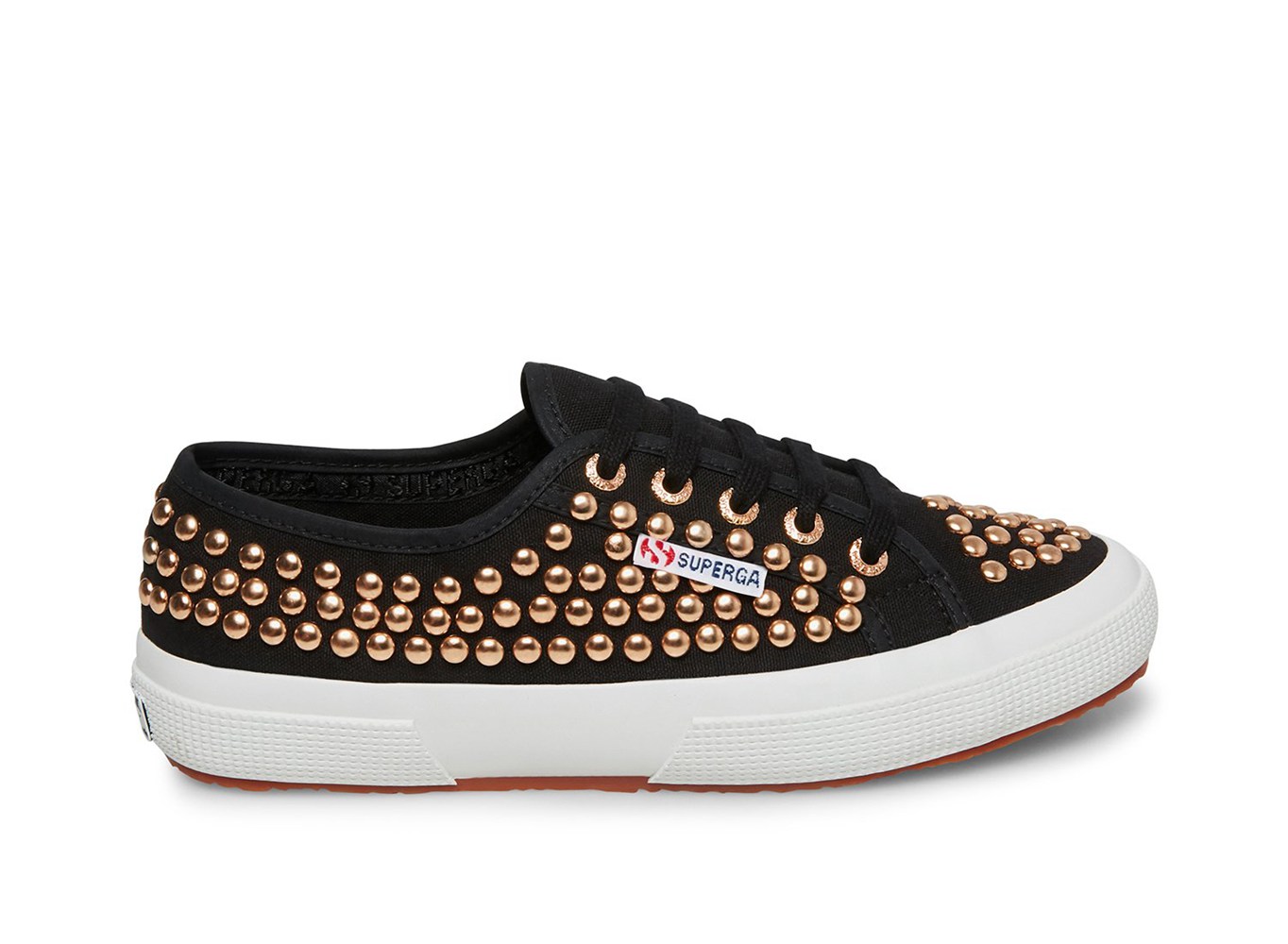 Zapatillas Superga Mujer Negras - 2750 Cotstuds1w - 361827PNY